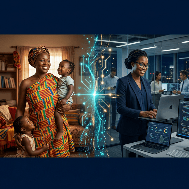 African woman's journey from traditional resourcefulness to tech leadership